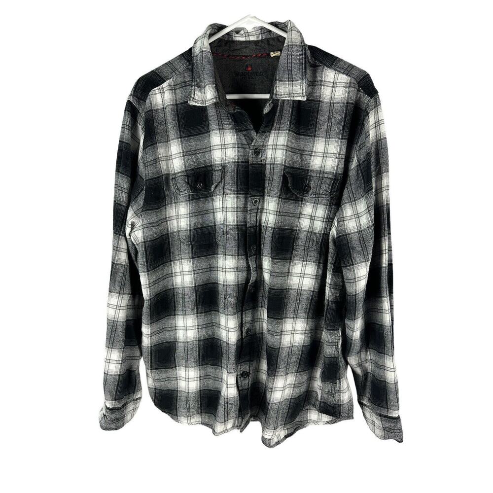 Woolrich Mens 2XL Long Sleeve Button Down Plaid Cotton Flannel Shirt